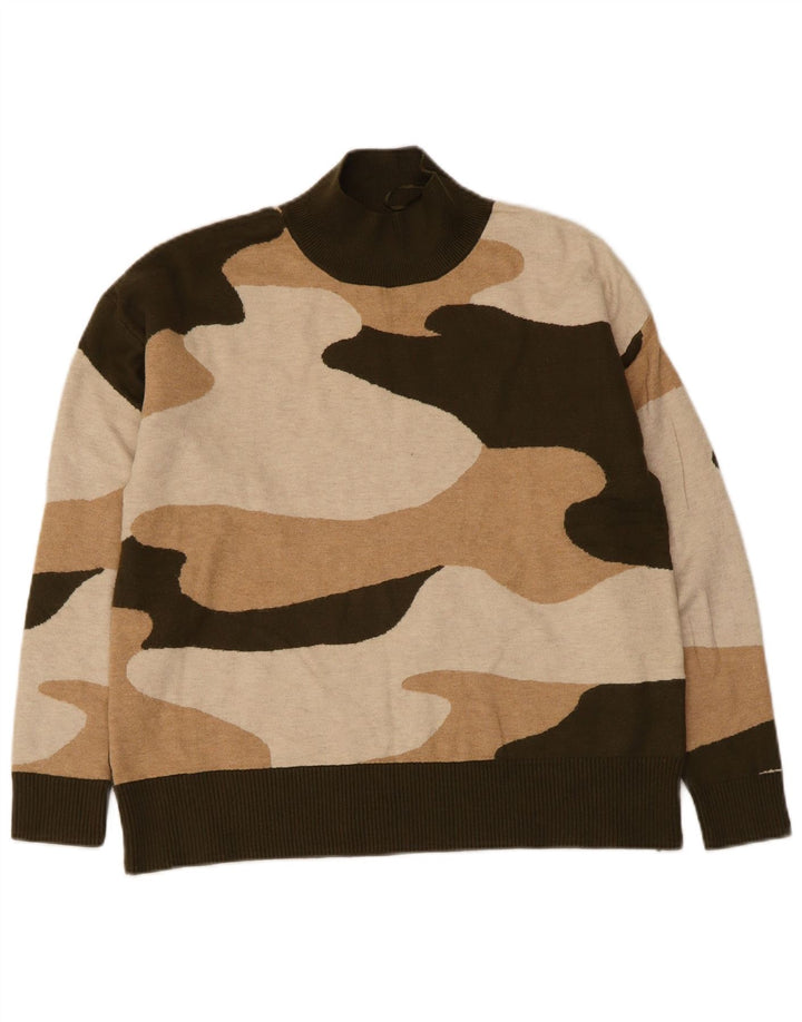 Marks & Spencer Dame Turtle Neck Jumper Sweater UK 14 Medium Khaki