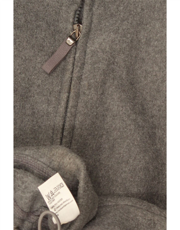 Marks & Spencer Dame Oversized Fleecejakke UK 10 Small Grå Polyester