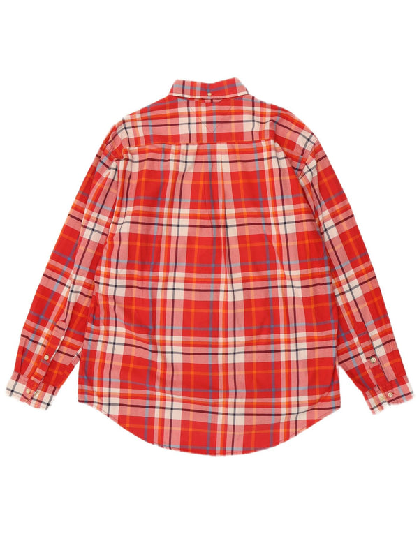 Tommy Hilfiger Herreskjorte Medium Rød Plaid Bomuld