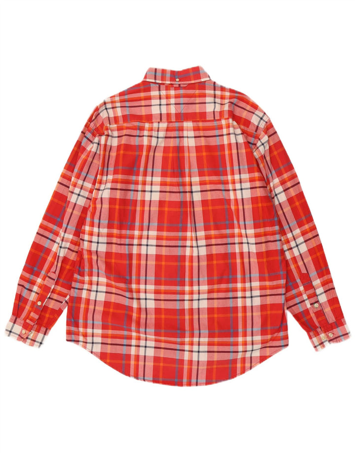 Tommy Hilfiger Herreskjorte Medium Rød Plaid Bomuld