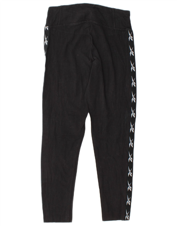 REEBOK Grafiske Leggings til kvinder UK 12/14 Medium Sort