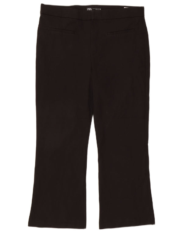 Zara Straight Cropped Bukser 2XL W34 L25 Sort Bomuld