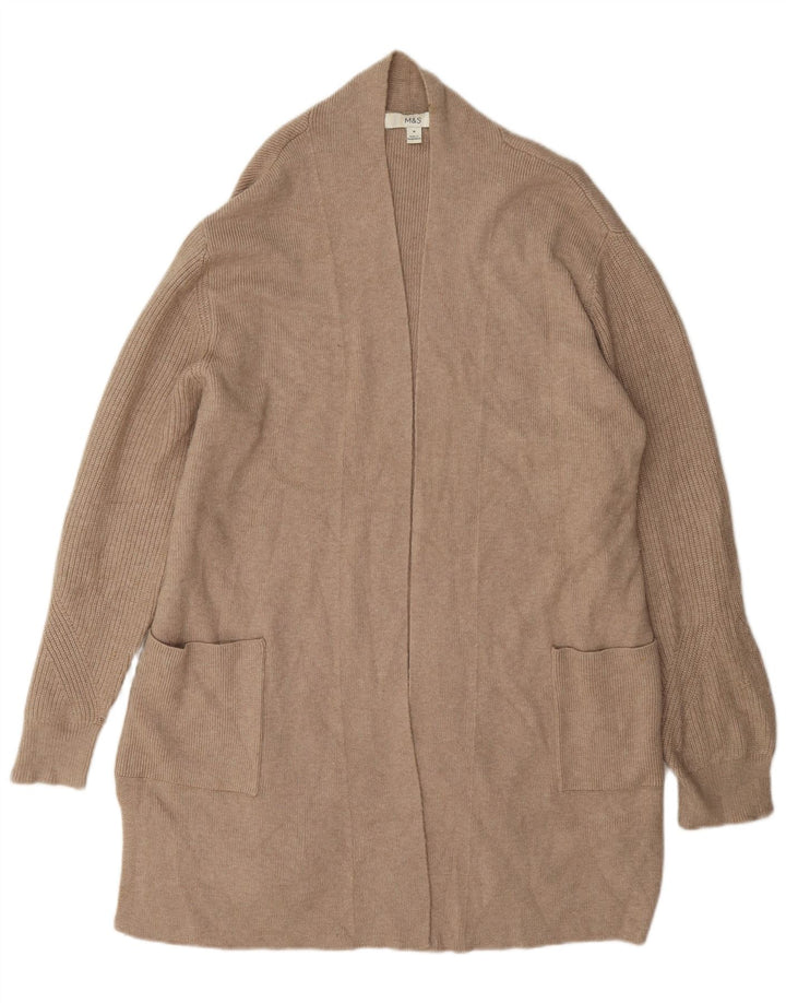 Marks & Spencer Dame Longline Open Cardigan Sweater UK 18 XL Beige