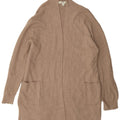 Marks & Spencer Dame Longline Open Cardigan Sweater UK 18 XL Beige