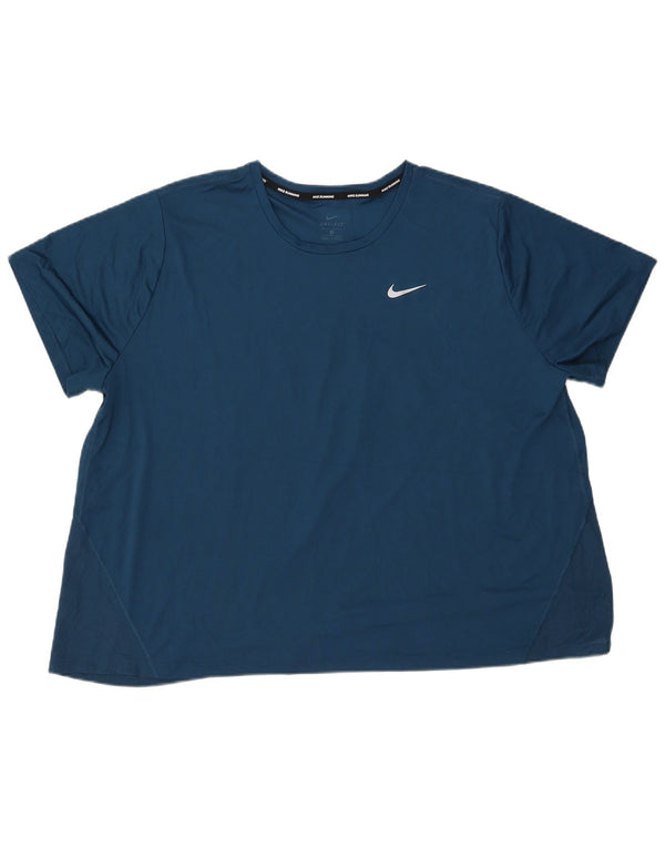 Nike herre Dri Fit T-shirt top 3XL marineblå