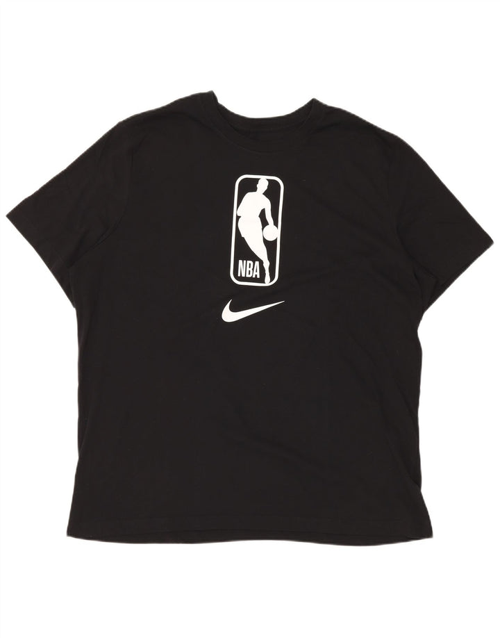 NIKE Herre NBA Grafisk T-Shirt Top 2XL Sort
