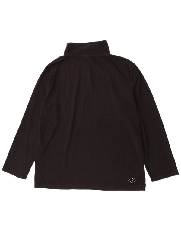 Animal Herre grafisk lynlås hals fleece jumper XL sort polyester