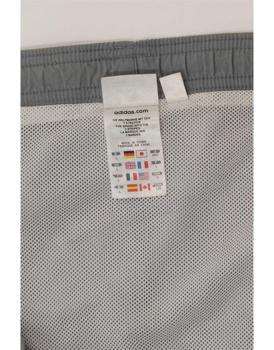 Adidas Badeshorts til mænd, store grå polyamid