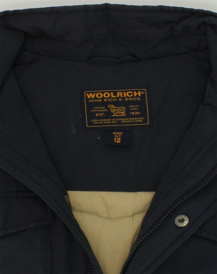 WOOLRICH Boys Padded Jacket 11-12 Years Black Cotton | Vintage Woolrich | Thrift | Second-Hand Woolrich | Used Clothing | Messina Hembry 