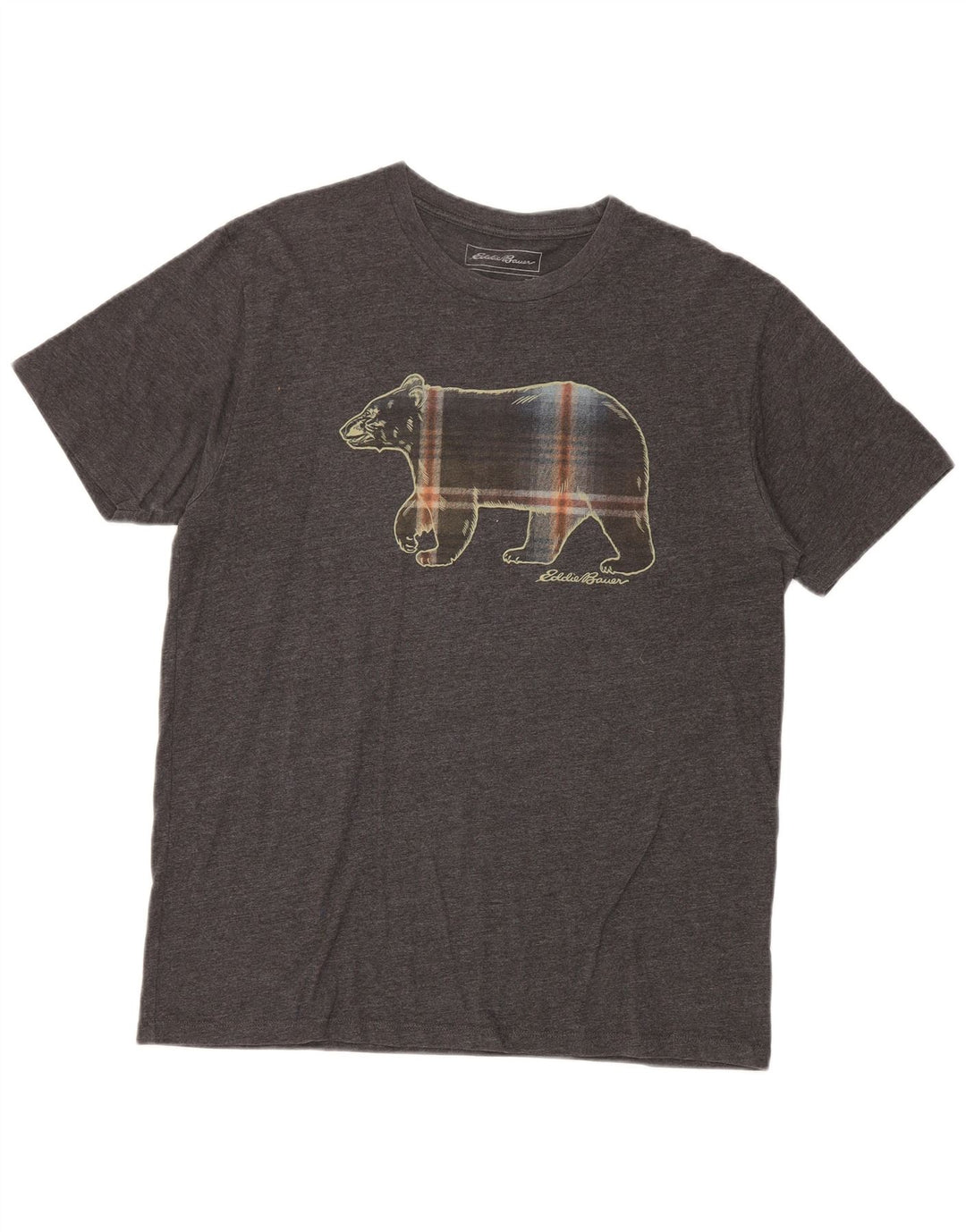 Eddie Bauer Herre grafisk T-shirt top mellemgrå bomuld