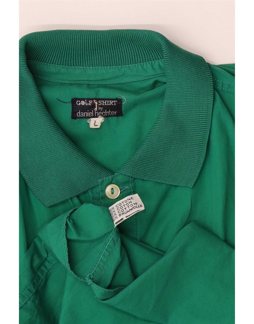 Vintage kortærmet trøje til mænd Stor grøn bomuld