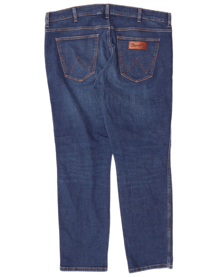WRANGLER Herre Larston Slim Tapered Jeans W38 L32 Blå Bomuld