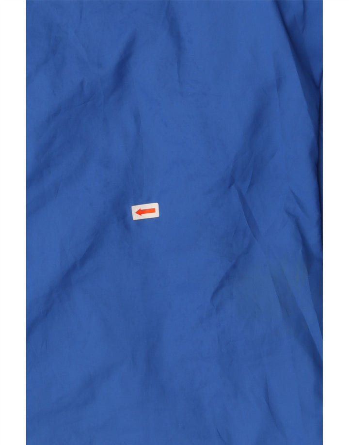 NIKE Mens Hooded Rain Jacket UK 38 Medium Blue Polyester