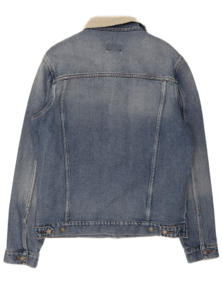 Lee Herre Riders Denim Jacket UK 40 Large Blue Colourblock Bomuld