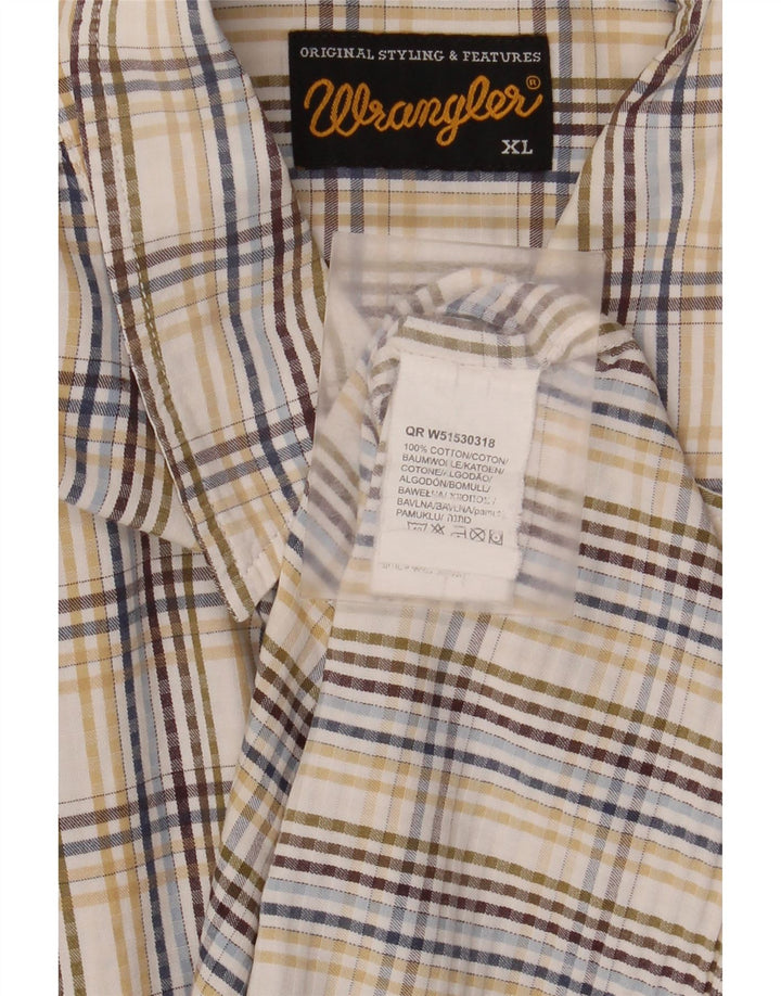Wrangler herreskjorte XL flerfarvet ternet bomuld