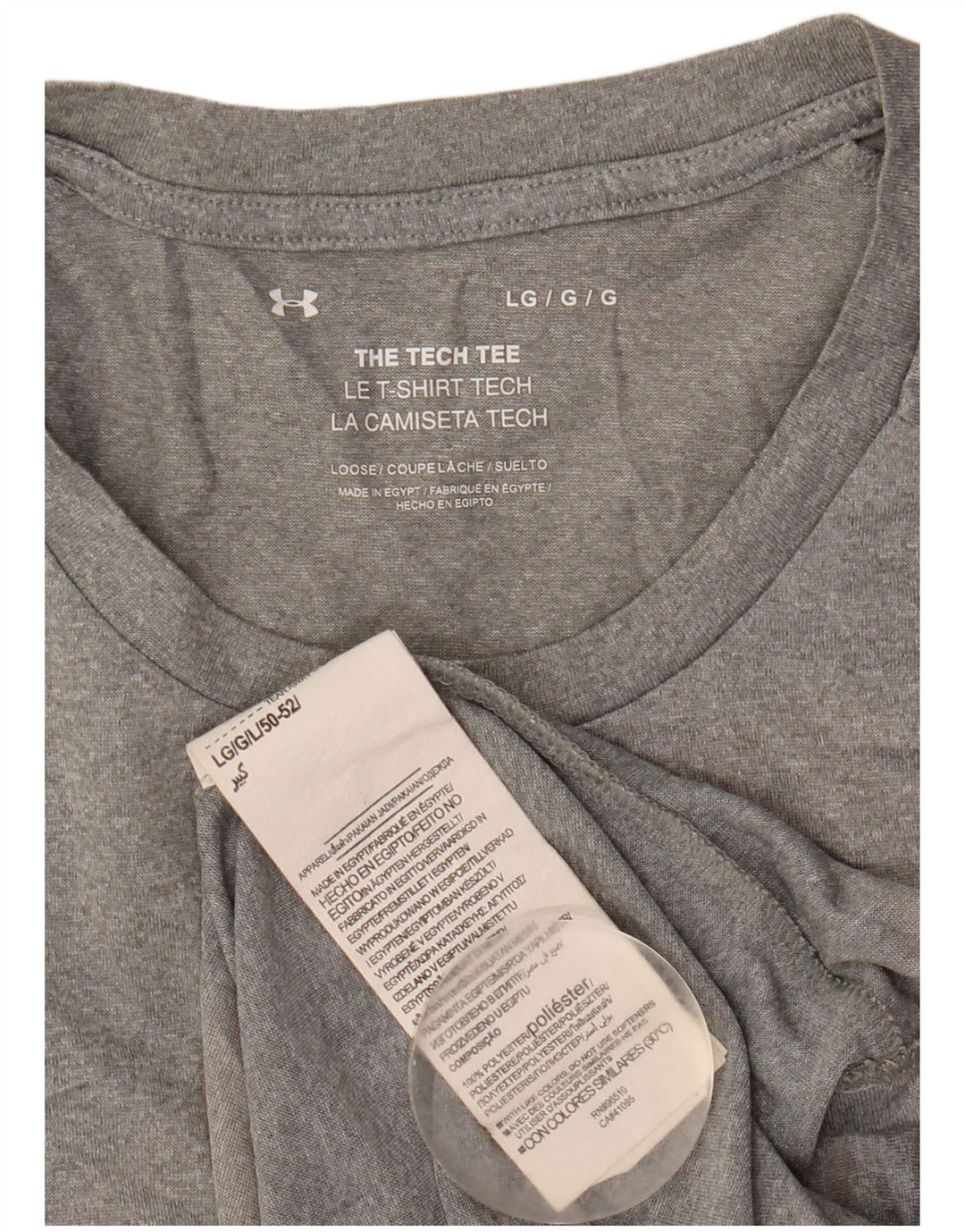 Under Armour Herre T-Shirt Top Stor Grå Flecked Polyester