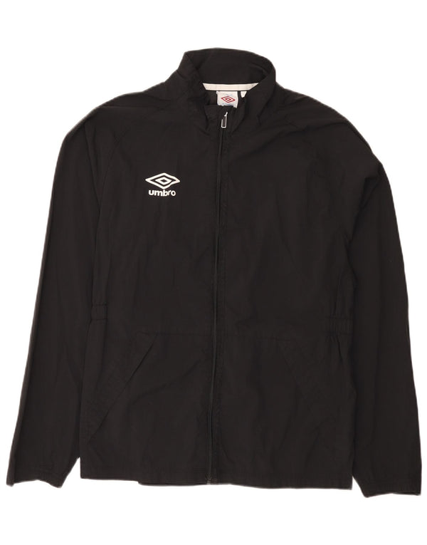 Umbro Grafisk regnjakke til kvinder UK 14 Medium Sort Nylon