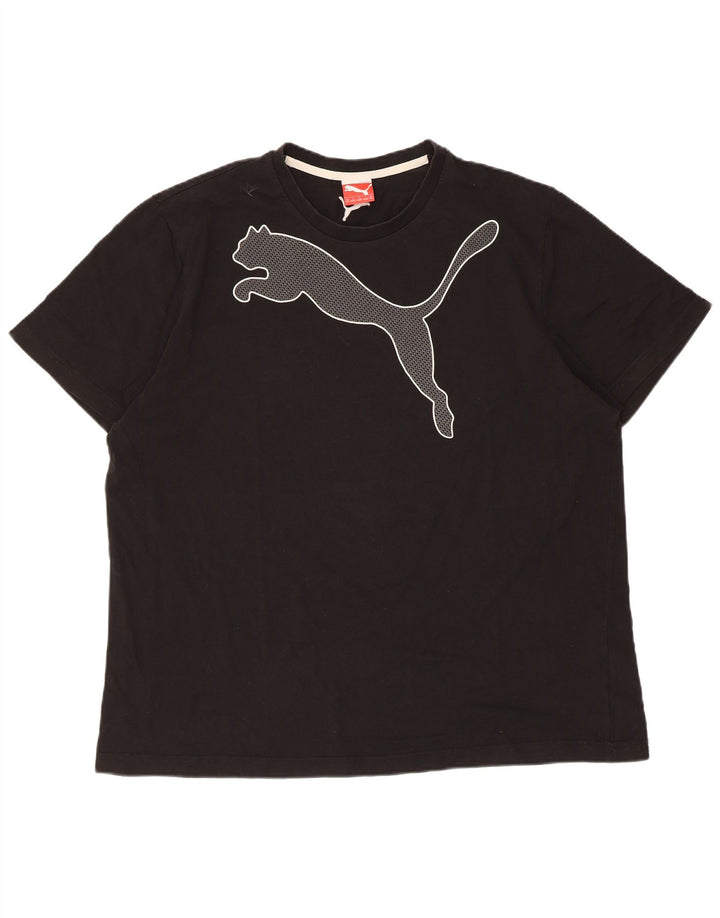 Puma Herre Grafisk T-Shirt Top 2XL Sort Bomuld