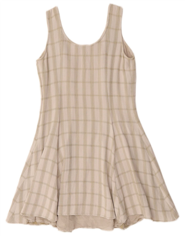 Bagutta Dame Ærmeløs Swing Dress IT 40 Small Green Check