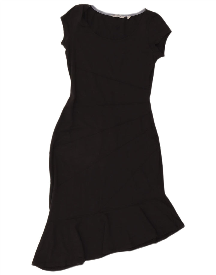 Athleta kvinders asymmetrisk kjole UK 6 XS sort nylon