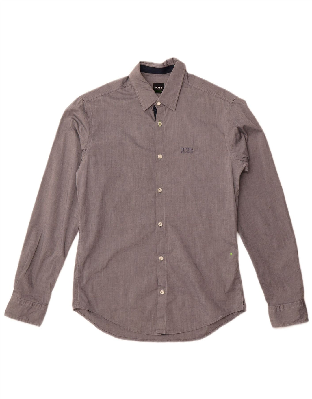 Hugo Boss Herre Regular Fit skjorte, lille grå bomuld