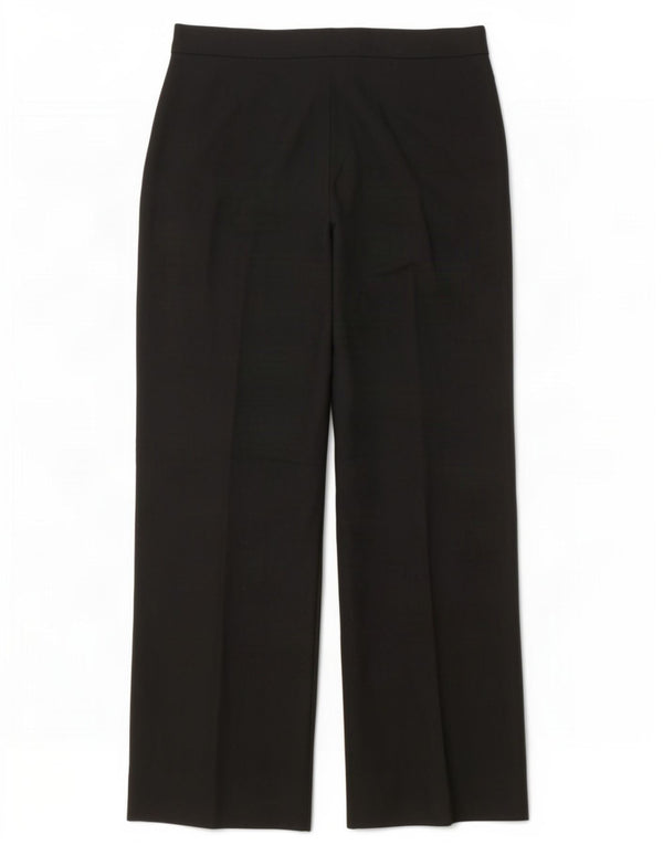 Zara Kvinder Casual Bukser med brede ben EU 40 Medium W30 L30 Sort Polyester