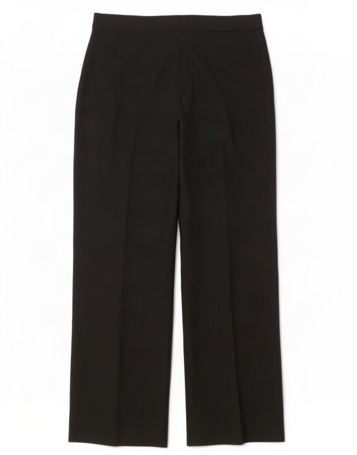 Zara Kvinder Casual Bukser med brede ben EU 40 Medium W30 L30 Sort Polyester