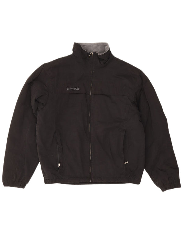 Columbia Herre Windbreaker Jacket UK 38 Medium Sort Bomuld