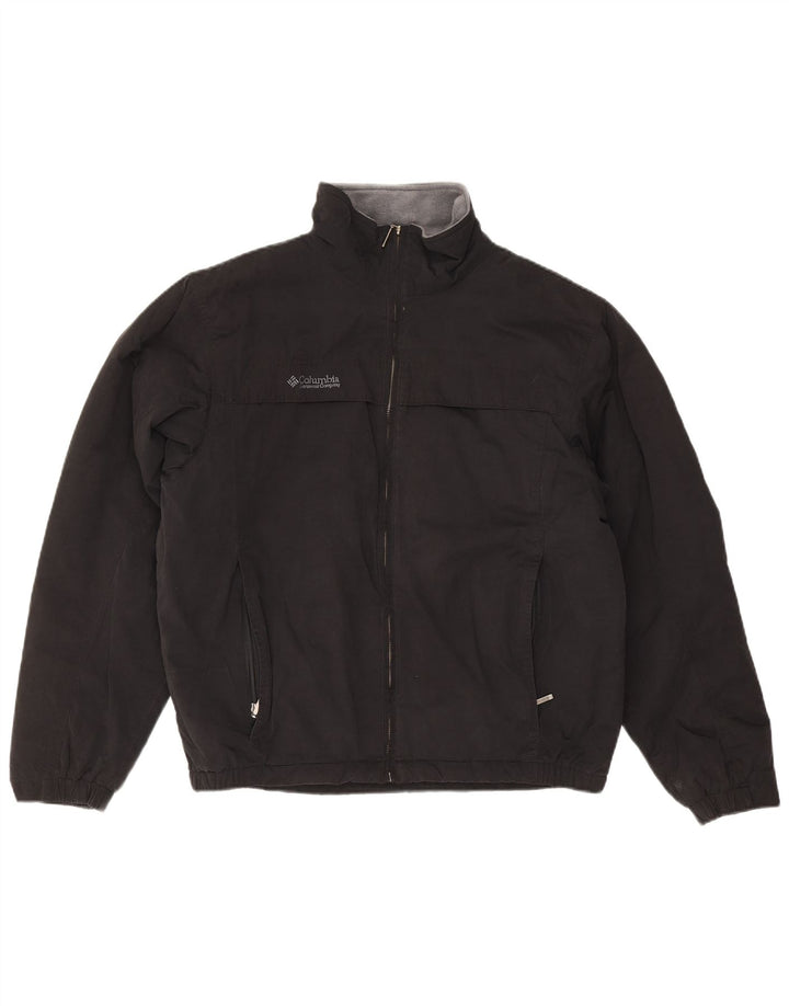 Columbia Herre Windbreaker Jacket UK 38 Medium Sort Bomuld