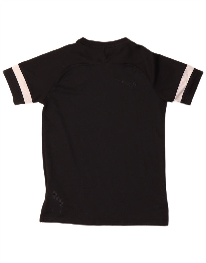 Nike Boys Dri Fit T-Shirt Top 12-13 år Stor Sort Colourblock Polyester