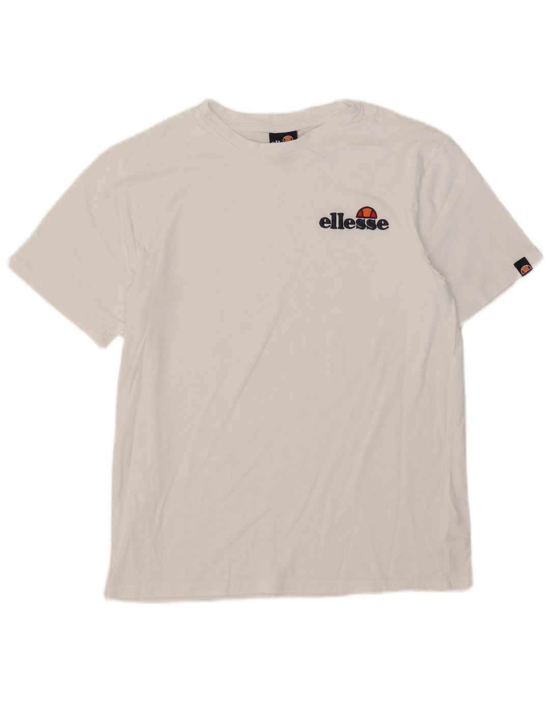 Ellesse Herre T-Shirt Top Stor Hvid Bomuld
