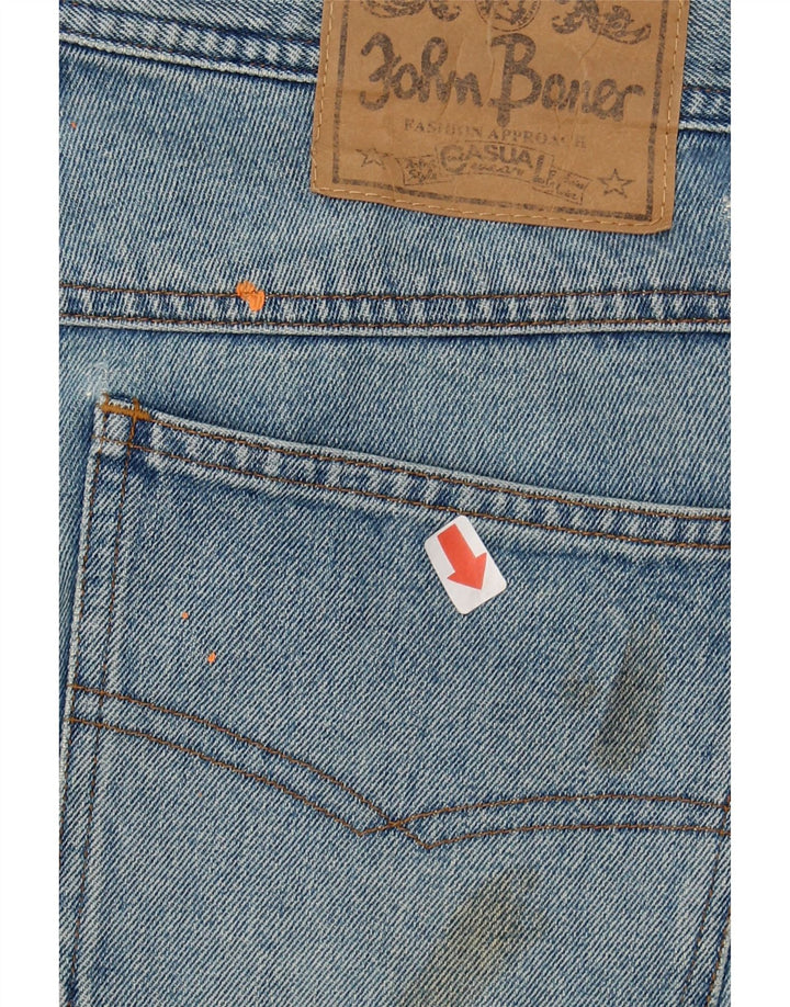 JOHN BANER Mens Cargo Straight Jeans W33 L31 Blue Cotton Vintage John Baner and Second-Hand John Baner from Messina Hembry 
