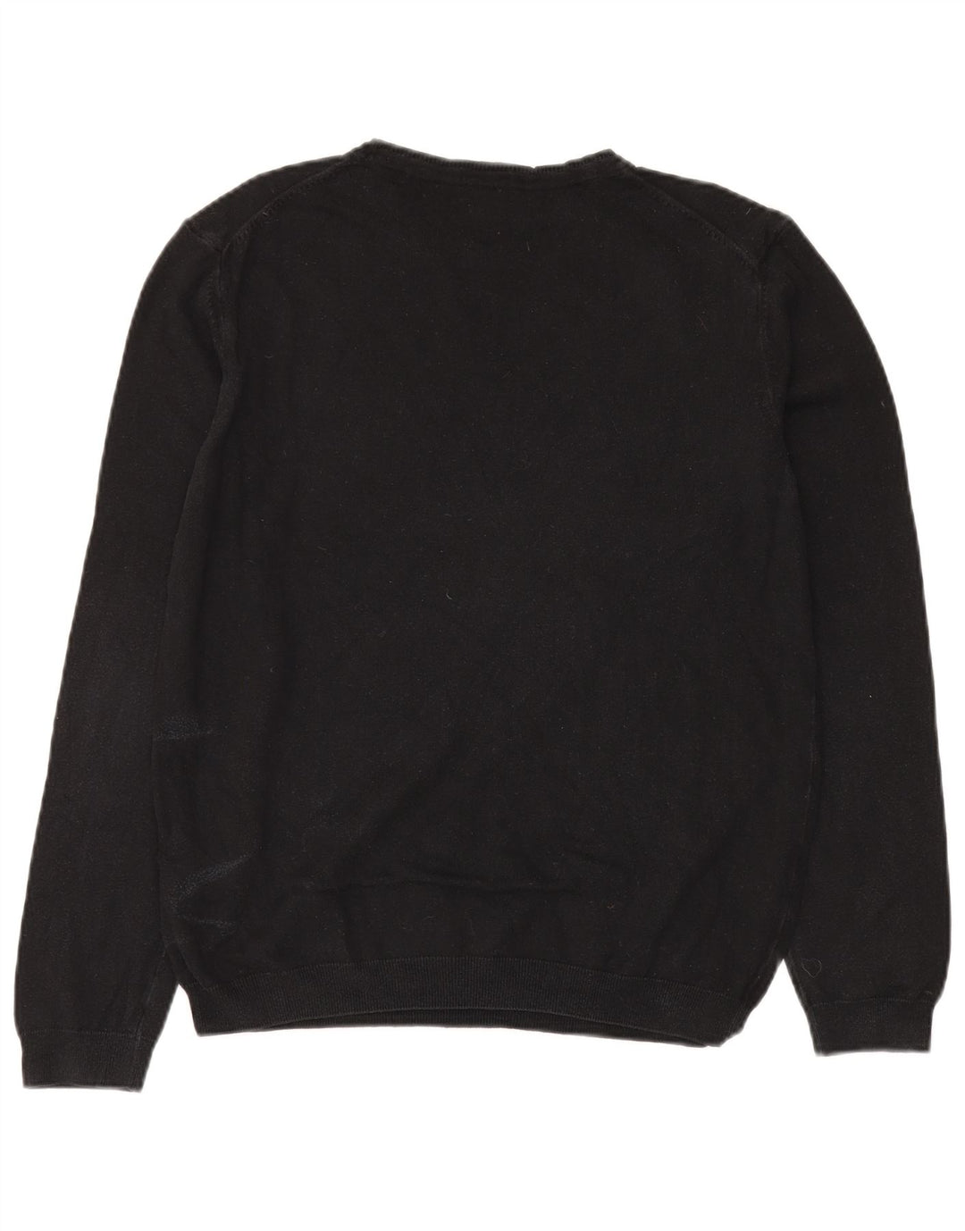 Hugo Boss Herre Regular Fit Crew Neck Jumper Sweater Stor Sort Bomuld