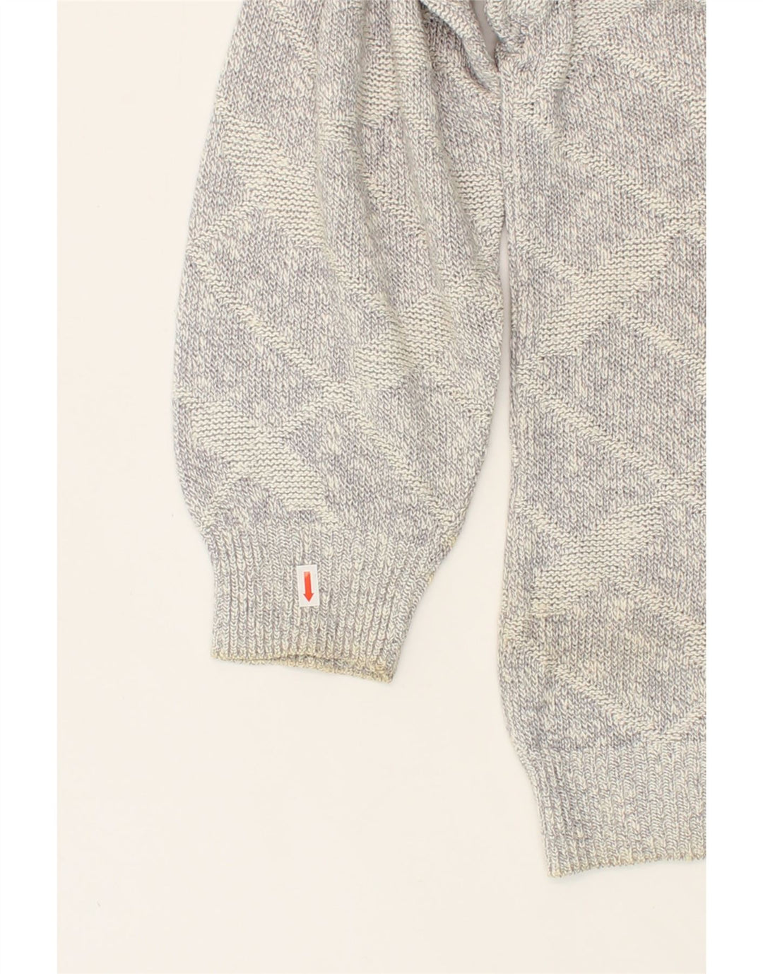 VINTAGE Mens V-Neck Jumper Sweater IT 50 Medium Grey Vintage Vintage and Second-Hand Vintage from Messina Hembry 