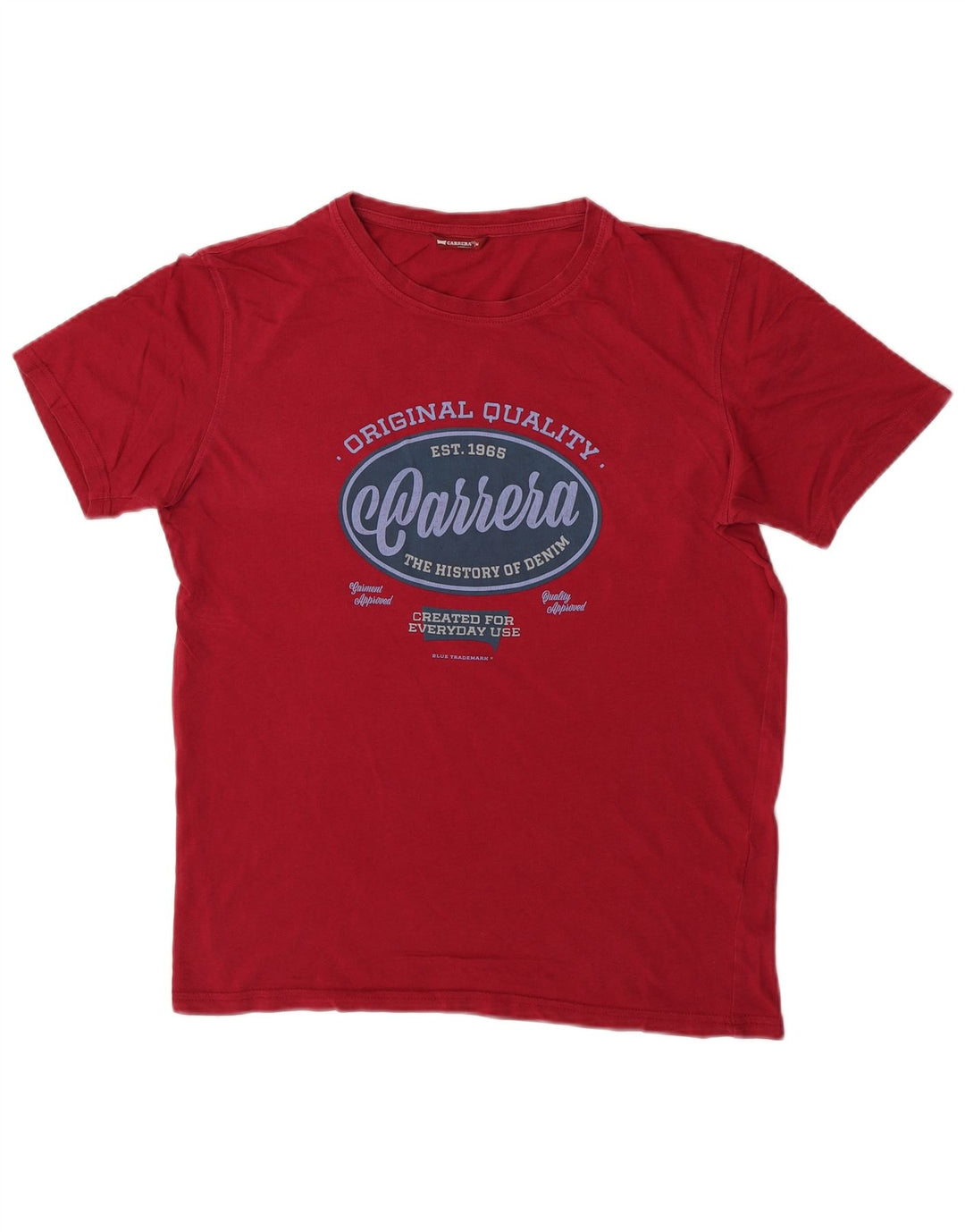 Carrera Herre Grafisk T-Shirt Top Medium Burgundy