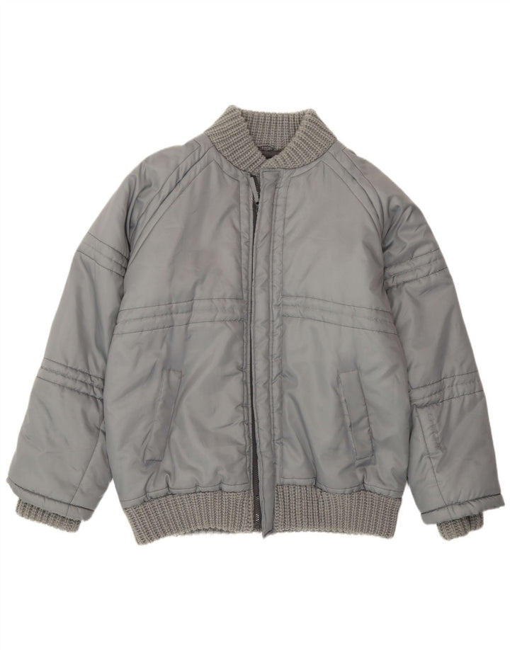 Vintage polstret herrejakke UK 44 2XL Grå Polyester