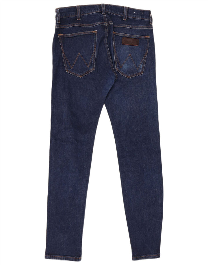 Wrangler Slim Jeans til mænd W31 L32 Marineblå bomuld