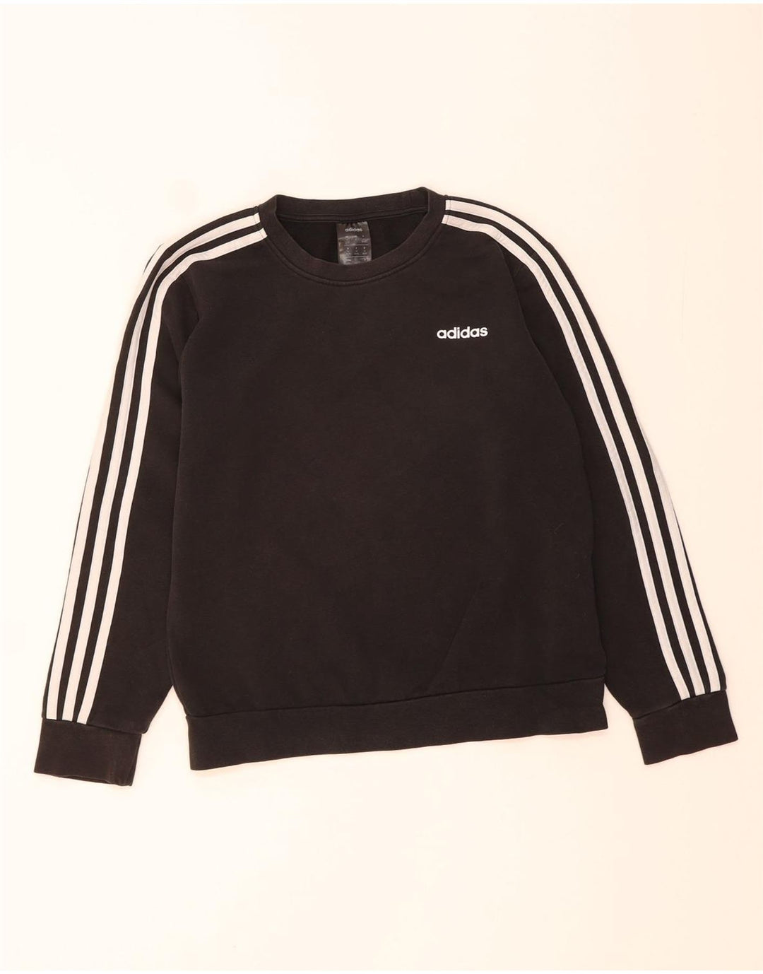ADIDAS Womens Sweatshirt Jumper UK 12/14 Medium Black Cotton