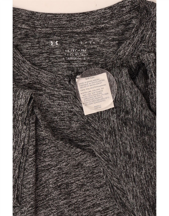 Under Armour Herre T-Shirt Top Lille Grå Flecked Polyester