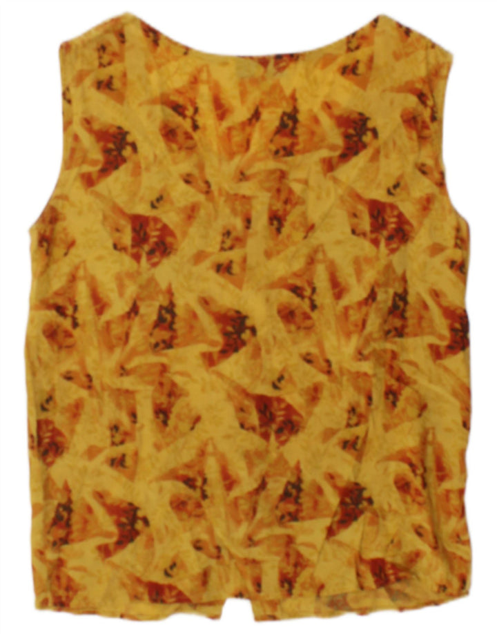 Coexis Dame ærmeløs skjorte Bluse IT 42 Medium Yellow Floral