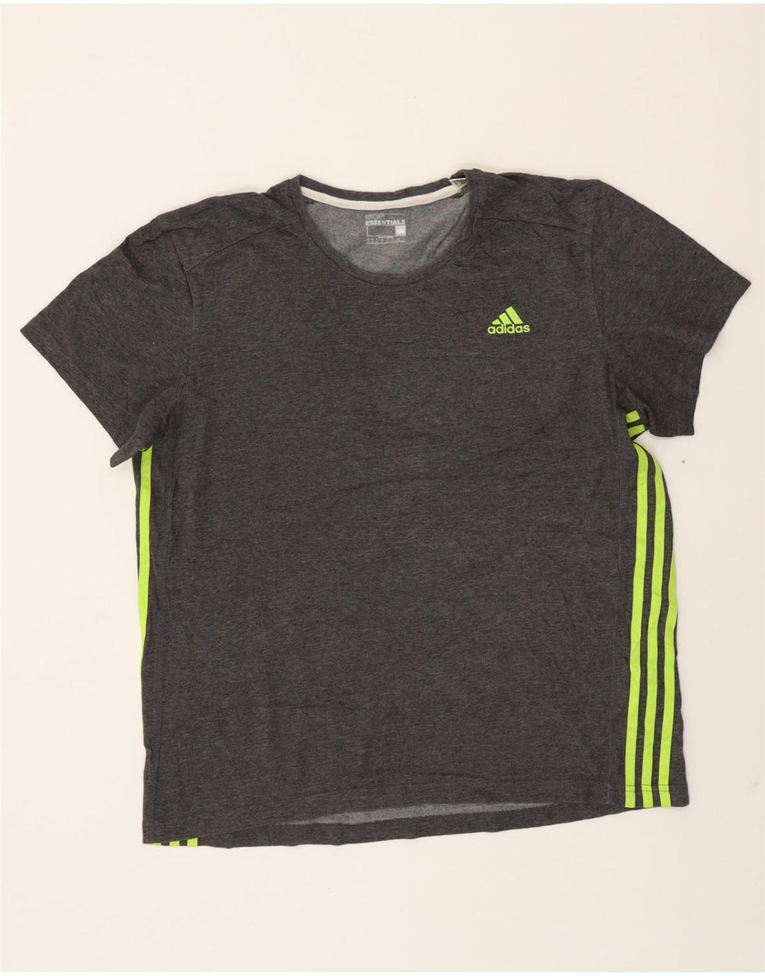 ADIDAS Mens Climalite T-Shirt Top Large Grey Cotton Vintage Adidas and Second-Hand Adidas from Messina Hembry 