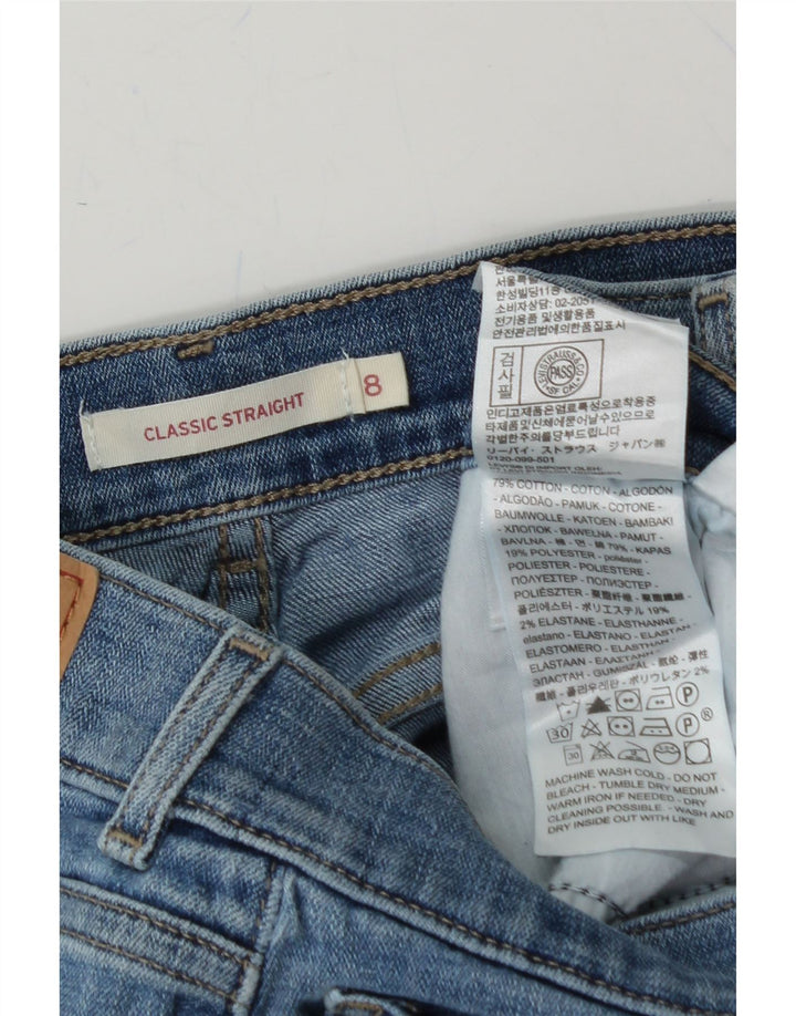 LEVI'S Womens Classic Fit Straight Jeans US 8 Medium W32 L27 Blue Cotton Vintage Levi's and Second-Hand Levi's from Messina Hembry 