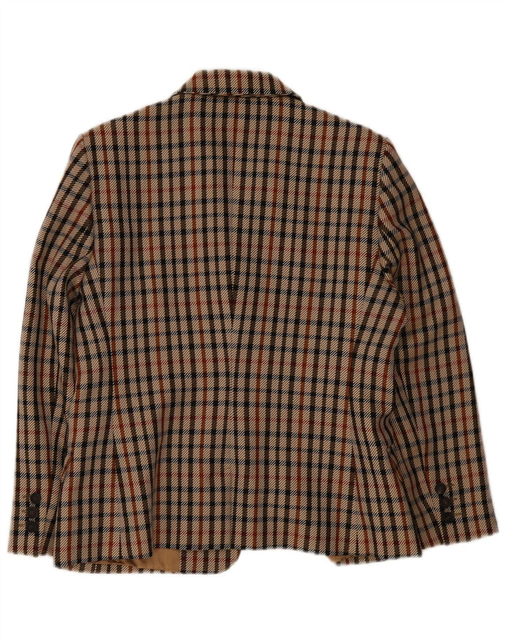 DAKS Dame 2 Button Blazer Jacket UK 14 Medium Flerfarvet Ternet