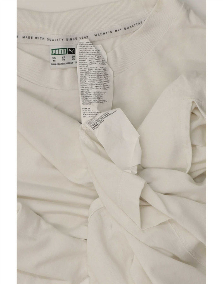 Puma Herre T-Shirt Top XS Hvid Bomuld