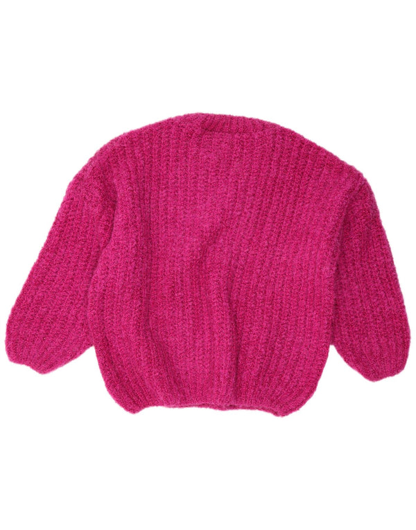 Vintage Dame Boat Neck Jumper Sweater UK 20 2XL Pink