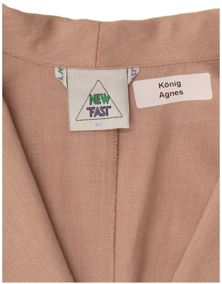 NYHURTIGT Dame 3/4 ærmer 3 knap blazerjakke EU 44 XL Beige Polyester