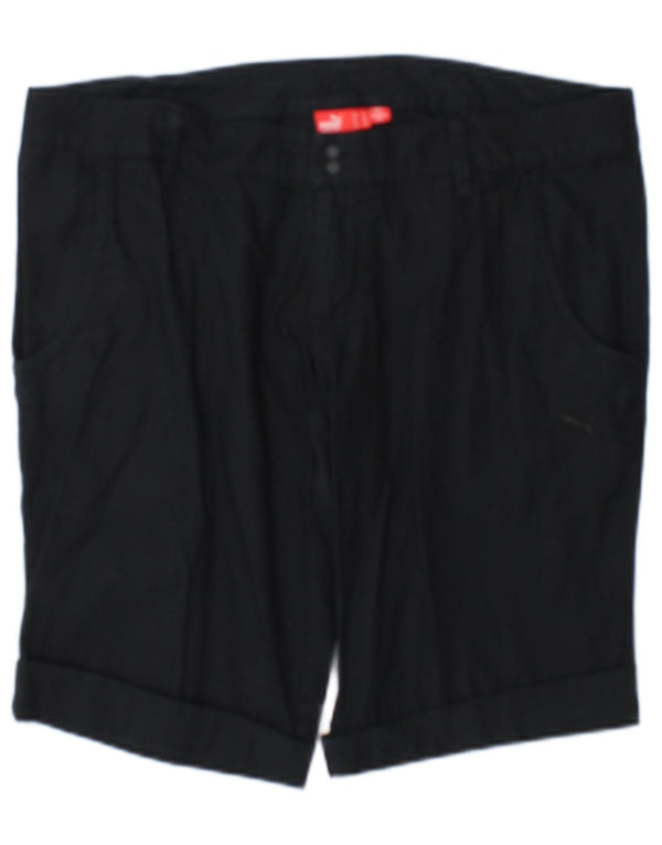 Puma Casual Shorts til kvinder UK 14 Large W34 Navy Blue Pinstripe