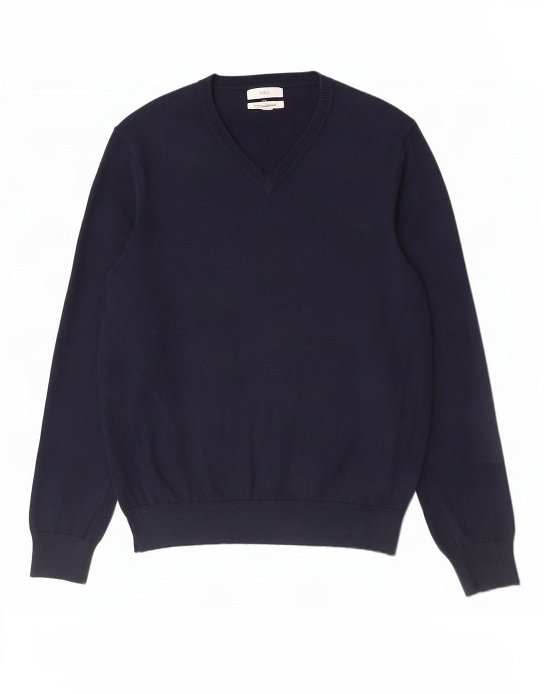 Marks & Spencer Herre V-hals sweater Stor marineblå bomuld