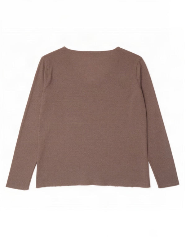 Zara Dametop Langærmet UK 20 2XL Brun Viscose