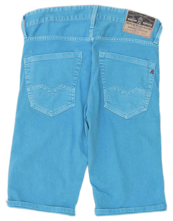 Replay Boys Denim Shorts 15-16 år W28 Blue Cotton